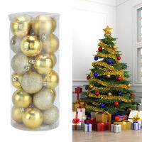 [Zeberdany] 24Pcs Christmas Tree Ball 6Cm Glittering Decoration Ornament For Home Party Office