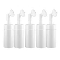 Soap Foaming Bottle Facial Cleanser Foam Maker Bottle with Silicone Clean Brush Portable Foam Bottles