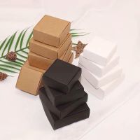 10pcs Hot Sell Boxes White/Brown/Black Paper Small Cardboard Jewelry Packing