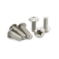 500pcs/lot 304 Stainless Steel Cross Truss Head Phillips Machine Screws M2 M2.5 Mushroom Big Flat Head Screw Philips Screw Nails Screws  Fasteners