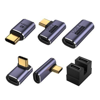 Chaunceybi USB C Adapters U-Shape Straight Type Female to Male 40Gbps Fast Data Converter Charging