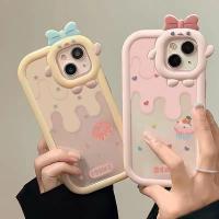 ?GOOD?เคสไอโฟน ลายการ์ตูนมอนสเตอร์ ประดับโบว์ เคสเคลือบนิ่ม สําหรับไอโฟน 11/12/13/14 8/7 X/XS Max 3000