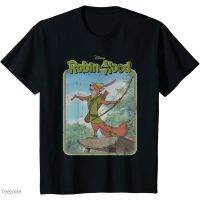 Cartoon Robin Hood graphic cotton O-neck T-shirt for men