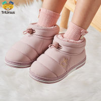 Childrens Home Soft Warm Cotton Slippers Plush House Girl Winter Boots for Children TPR Non-slip Indoor Slippers Shoes for Boy