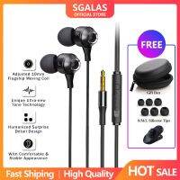 SGALAS Wired Earpiece Earphone Headsets With Mic 3.5mm In-Ear Stereo for Laptop PC