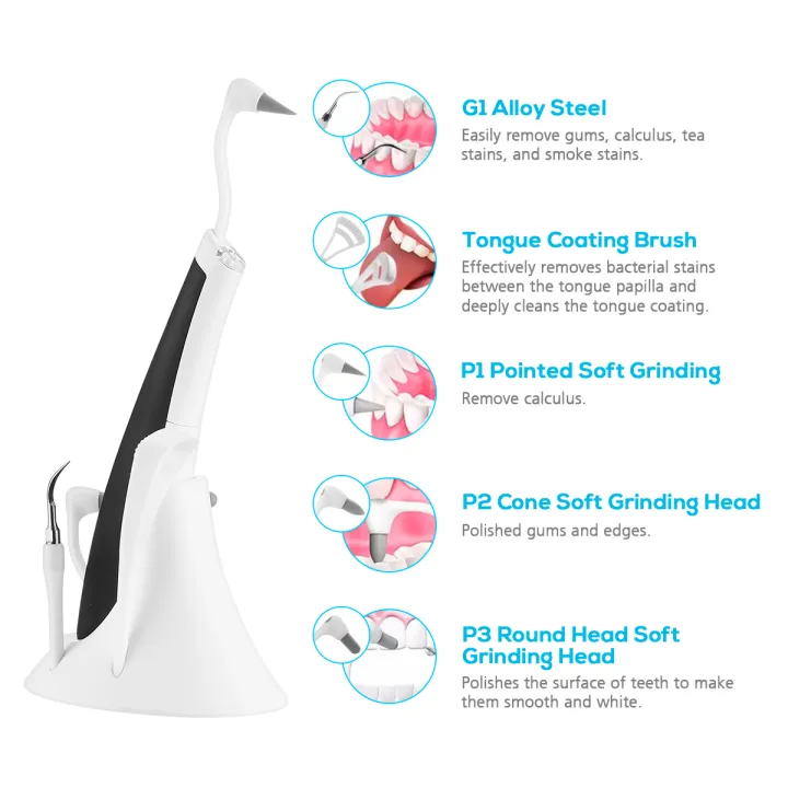 5 In 1 Electric Ultrasonic Sonic Cute Dental Scaler Tooth Calculus