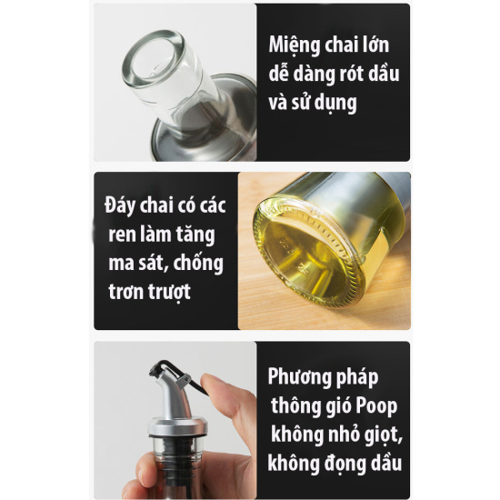 Chai, lọ chiết dầu ăn thủy tinh có vòi chiết, chiết dầu - ảnh sản phẩm 6