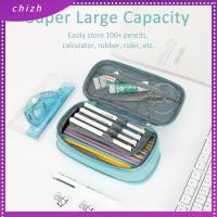 CHIZH ปรับขนาดได้ กล่องใส่ดินสอ มีหลายช่อง จุได้มาก กระเป๋าใส่ดินสอ มัลติฟังก์ชั่ มีช่องใส่ของ ถุงปากกามาร์กเกอร์ เครื่องเขียนอุปกรณ์เครื่องเขียน