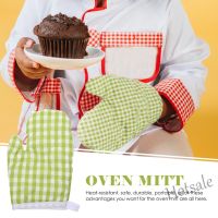 【hot sale】㍿ D13 Mittens Kids Suit Microwave Gloves Kitchen Girl Oven Children Mitts Grilling Soft Household Set