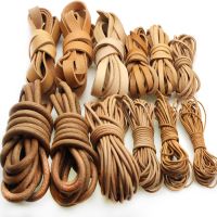 1 2 3 4 5 6 8 mm Round Flat Genuine Cow Leather Cord for Bracelet Necklace Findings Leather Rope String DIY Jewelry Making 【hot】lkr131