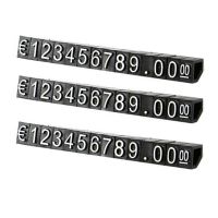 30 Sets Combined Price Label Euro Snap Number Digit Cubes Stick For Clothes Phone Laptop Jewelry Showcase Counter Display Sign Labels