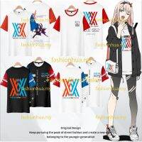 2023 New2023ที่รักใน FRANXX เสื้อยืดใหม่ญี่ปุ่นอะนิเมะแฟชั่นผู้ชายผู้หญิงหลวม3D พิมพ์แขนสั้น T U Nisex ลำลองยอดนิยมคอสเพลย์