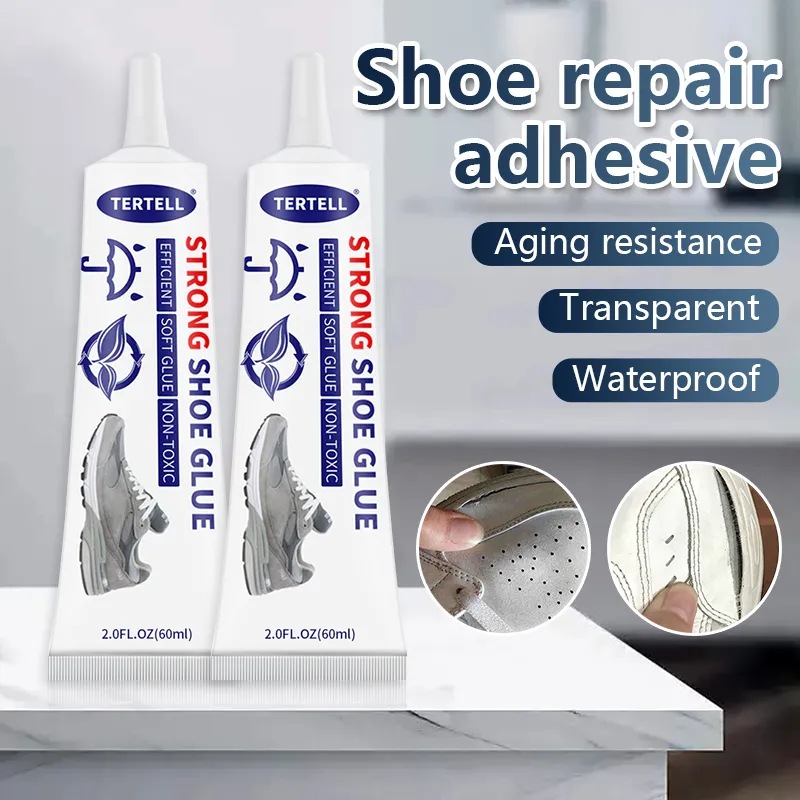 60ML Gam Kasut Shoe Glue Super Strong glue for Shoes Repair Rubber Glue  Shoe Original for Shoes Glues Adhesive Transparent General Waterproof  Firmly Fixed Non-toxic Tasteless European Not Hurt Hands gam kasut