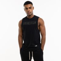 （Ready Stock）? Mens Summer Sleeveless Breathable Vest Fitness Sports Running Training Wear Trendy Printed Loose Cotton Top T-Shirt YY