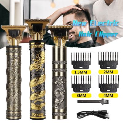 2022 Vintage T9 0MM Electric Cordless Hair Cutting Machine Professional Hair Barber Trimmer For Men Clipper Shaver Beard Lighter