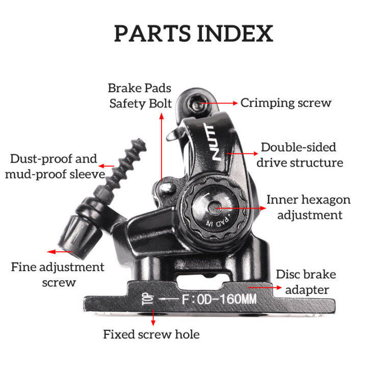 NUTT Road Bike Disc Brake Flatmounted Doubleaction Caliper Mechanical