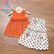 Váy đầm cho bé gái chất nhung lót cotton cho bé từ 5kg đến 15kg