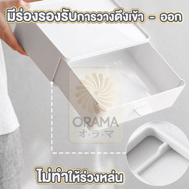 orama-ctn008-กล่องเครื่องสำอางอเนกประสงค์-ชั้นวางของบนโต๊ะ-กล่องจัดระเบียบ-กล่องจัดระเบียบลิ้นชัก-ชั้นวางของบนโต๊ะ-สีขาว-มี3แบบ