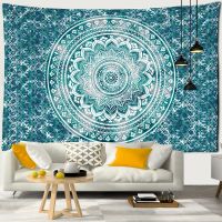 Dark Blue Pattern Mandala Tapestry Wall Hanging Bohemian Abstract Art Mysterious Witchcraft Living Room Home Decor