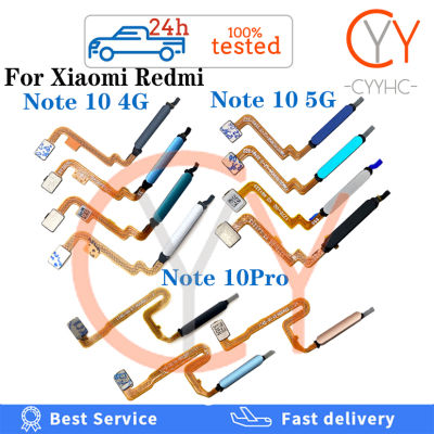 สำหรับ Xiaomi Redmi Note 10 4G 5G / Note 10 Pro ปุ่มโฮม10pro สแกนลายนิ้วมือเซนเซอร์คืนสายเคเบิ้ลหลักชิ้นส่วนซ่อม ID สัมผัสของโทรศัพท์