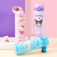 Hourser Sanrio ถ้วยถ้วยเก็บอุณหภูมิสแตนเลส Cinnamoroll Kuromi ถ้วยสูญญากาศฉนวนกันความร้อน6-12ชั่วโมงถ้วยน้ำสำหรับนักเรียน