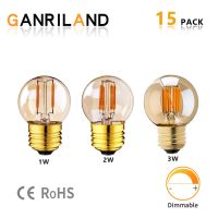 [HOT QQZIWWUJJWG 104] E27 Retro Edison LED Filament หลอดไฟ G40 1W 2W 3W 220V สีขาวอบอุ่น2200K หลอดไฟสำหรับ String Light House Party Decor