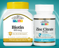 ✱✱ส่งฟรี✱✱ [COD] (พร้อมส่ง!) Set สุดคุ้ม!  Biotin+ Zinc Citrate,  Biotin 800mcg + Zinc 50mg​  ลดกระหน่ำ เก็บปลายทาง Biotin 800 mcg 110 เม็ด+Zinc Citrate  50mg  60 เม็ด