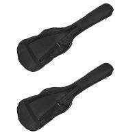 2X Black Waterproof Double Straps Bass Backpack Gig Bag Case for Electric Bass Guitar 5mm Thickness Sponge Padded