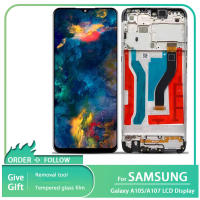 สำหรับ Samsung Galaxy A10S A107 A107/DS A107F A107FD A107M จอแสดงผล LCD หน้าจอสัมผัส Digitizer ประกอบกับกรอบเปลี่ยน