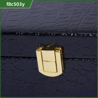 F8C503Y ลายจระเข้ กล่องบรรจุของ หนัง PU + ไม้ สี่เหลี่ยมสี่เหลี่ยม กล่องใส่เครื่องประดับ ของใหม่ กล่องเก็บเครื่องสำอาง ของขวัญเครื่องประดับอัญมณี