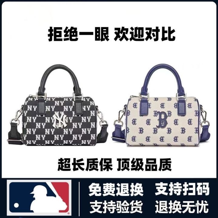 mlb-official-ny-new-korean-mb-trendy-brand-boston-new-york-bag-ml-letter-printing-ny-portable-pillow-bag-men-and-women-couple-bag