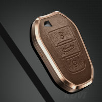 Alloy Leather Car Smart Key Case Cover For Peugeot 308 3008 508 5008 408 4008 208 301 407 For Citroen C4 C6 C3-XR Picasso DS