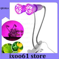 ixoo61 store Full Spectrum LED Grow Light UV IR Dual Head 28W Plant Lamp Set Desk Holder On/Off for Hydroponics Greenhouse Aquarium