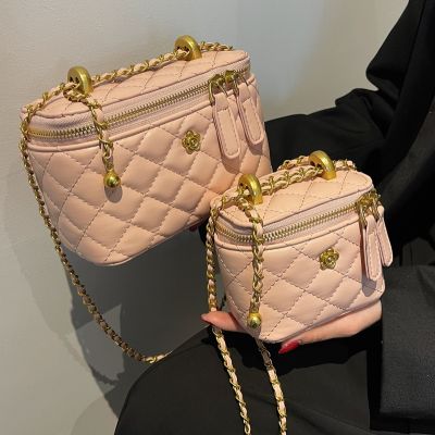 New trend of the diamond lattice single women shoulder bag 2022 chain inclined bag small sweet wind restoring ancient ways fashion box package bags