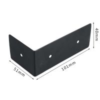 Black Iron Material Decorative Box Corner Code Bracket Board Connector L-shaped Right-angle Bracket 90 Degrees Corner Bracket