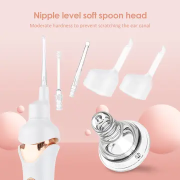 Electric Ear Suction Device,Portable Comfortable Efficient Automatic  Electric Vacuum Soft Ear Pick Ear Cleaner Easy Earwax Remover Soft Prevent