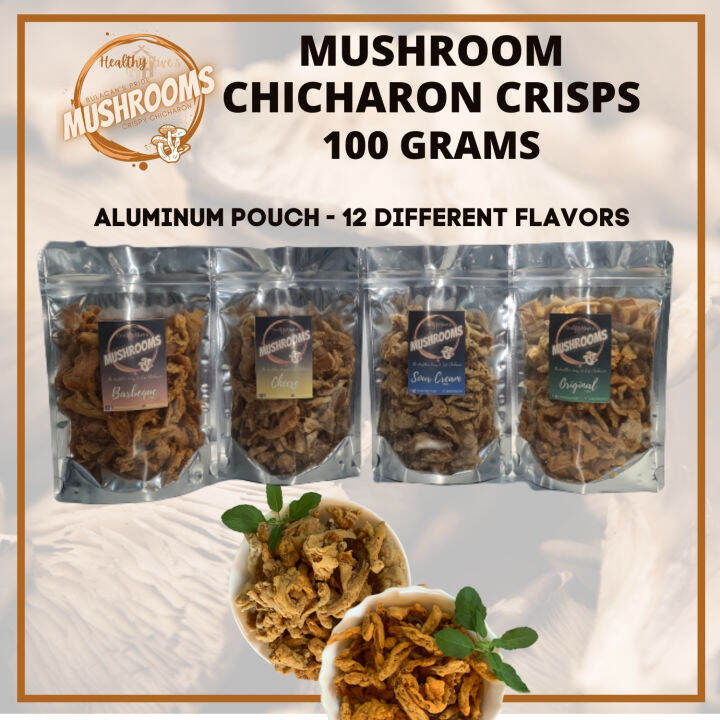 100 GRAMS CRISPY MUSHROOM CHICHARON ALUMINUM POUCH - 12 FLAVORS | Lazada PH