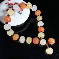 【hot seller】 Leakage Auction Xinjiang Gold Silk Pumpkin Bead Gobi Color Colorful Gem