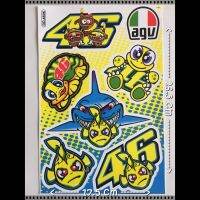 Logo 46 AGV สติกเกอร์ เคลือบกันน้ำ ไดคัท ติดรถยนต์ มอเตอร์ไซด์ รถแข่ง บิ๊กไบค์ เวสป้า Waterproof Decal Sticker