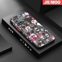 เคส JIUMOO สำหรับ OPPO เคส A52 A92 4G เคสลายการ์ตูน Sanrio Kuromi บางเฉียบด้านหลังเป็นฝ้าเคสป้องกันเลนส์กล้องแบบแข็งดีไซน์ใหม่ขอบซิลิโคนกันกระแทกคลุมทั้งหมด