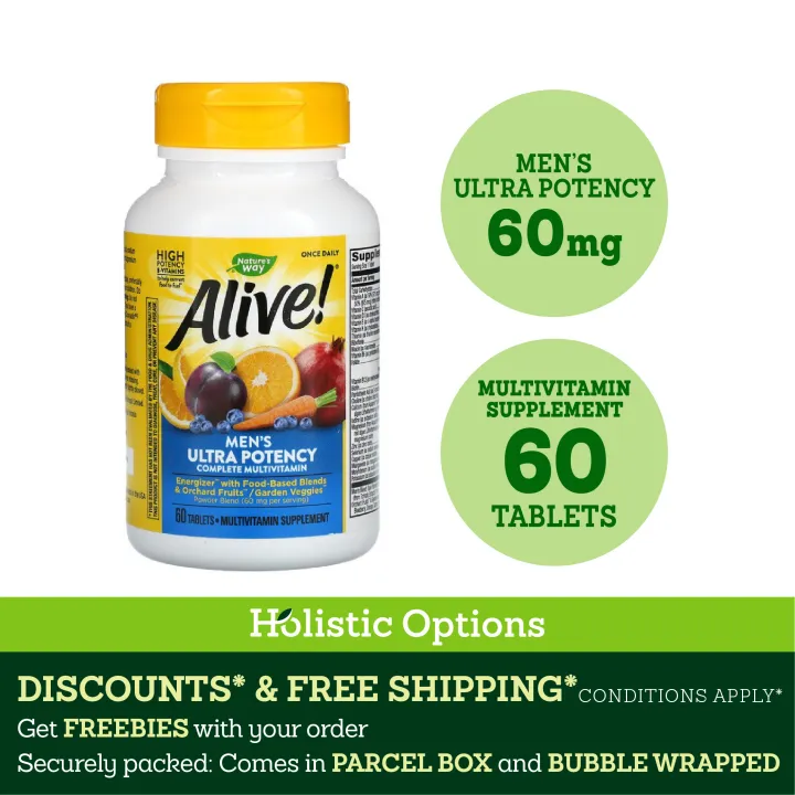 [guaranteed Authentic] Nature S Way Alive Men S Ultra Potency Complete Multivitamin 60