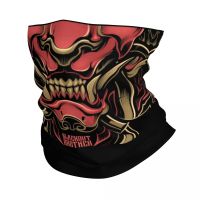 ❆ↂ Komainu Samurai Oni Neck Gaiter Women Men UV Protection Winter Japanese Demon Bandana Scarf for Cycling