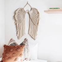 Angel Wings Wall Hanging Decoration Bohemian Hand-woven Crafts Tapestry Decor for Kids Room Living Room Wedding Party Supplies