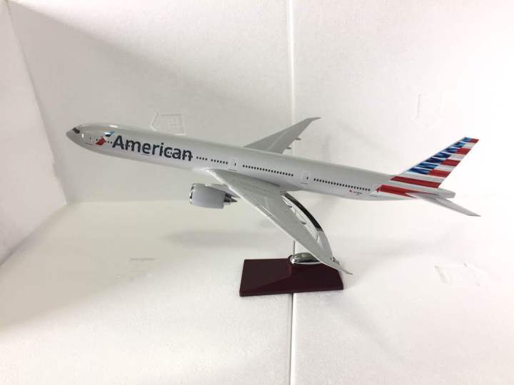อเมริกัน777-300อเมริกัน777-300-46ซม-ใหม่-n-777-300erx-เครื่องบินจำลองรุ่นที่กำหนดเองเครื่องบินเรซินรุ่นโมเดลเครื่องบินจำลองที่เครื่องบินของเล่นด้วย