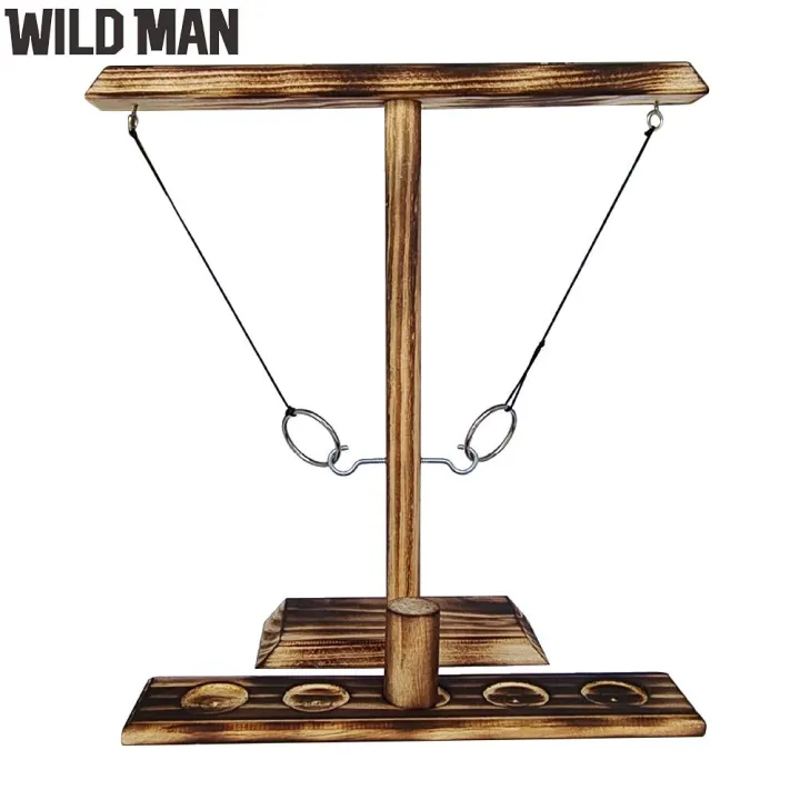 (Ready) Drinking Game Toy Wooden Ring Toss Hook Game Toss for Adult