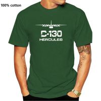 ใหม่ C 130 Hercules 130 เสื้อยืดคอกลม แขนสั้น ผ้าฝ้าย ทรงหลวม ยอดนิยม  8UHQ