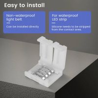 LED Light Strip Connectors 4 Pin RGB LED Lights Connectors,Gapless Connectors,L Shape Connectors for SMD 5050 LED Strip