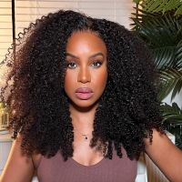 3B 3C Kinky Curly Clip In Human Hair Extensions For Black Women Brazilian Virgin Human Hair Clip Ins