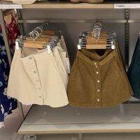 UNIQLO กระโปรงกระโปรงทรงเอเข้ารูปเอว ROK Mini สำหรับผู้หญิง,ใหม่ผ้าลูกฟูกห้องลองเสื้อ2022ฤดูใบไม้ร่วงและฤดูหนาว453042