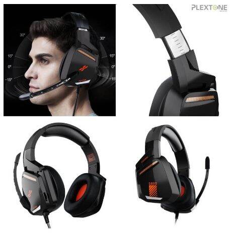 หูฟังครอบหัว-หูฟังเกมส์มิ่ง-สายแจ๊ค3-5mm-gaming-headset-g800-gray-black-plextone